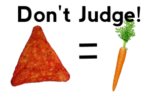 A carrot is orange, crunchy, and tasty. And a Dorito is orange, crunchy, and tasty. In fact, I’d say a Dorito is actually a lot tastier, and those who just don’t go for the carrot taste might really become vegan if Doritos were recognized as vegetables.