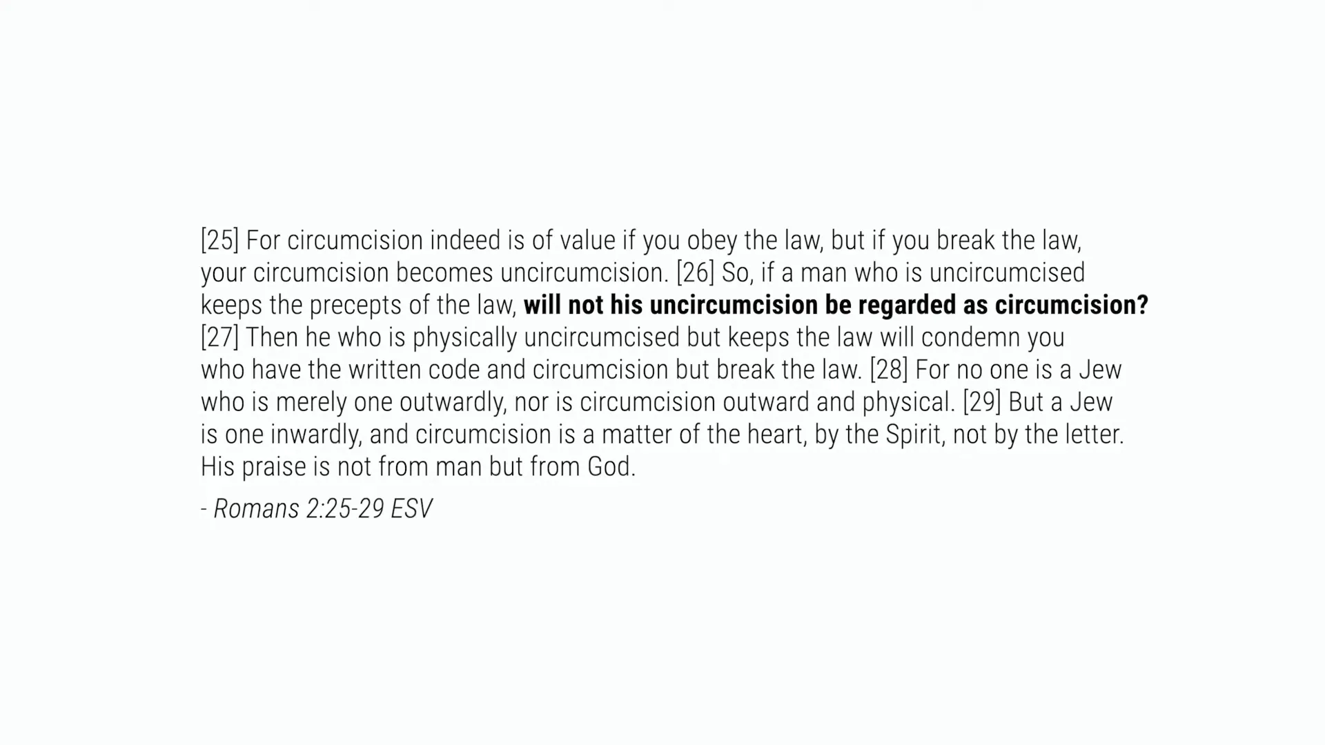 Paul discussing circumcision and works of the law