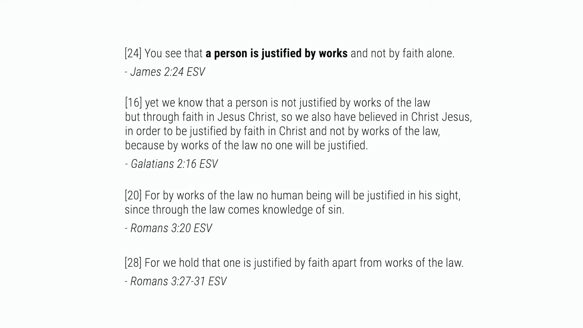 Speech analogy for works and works of the law