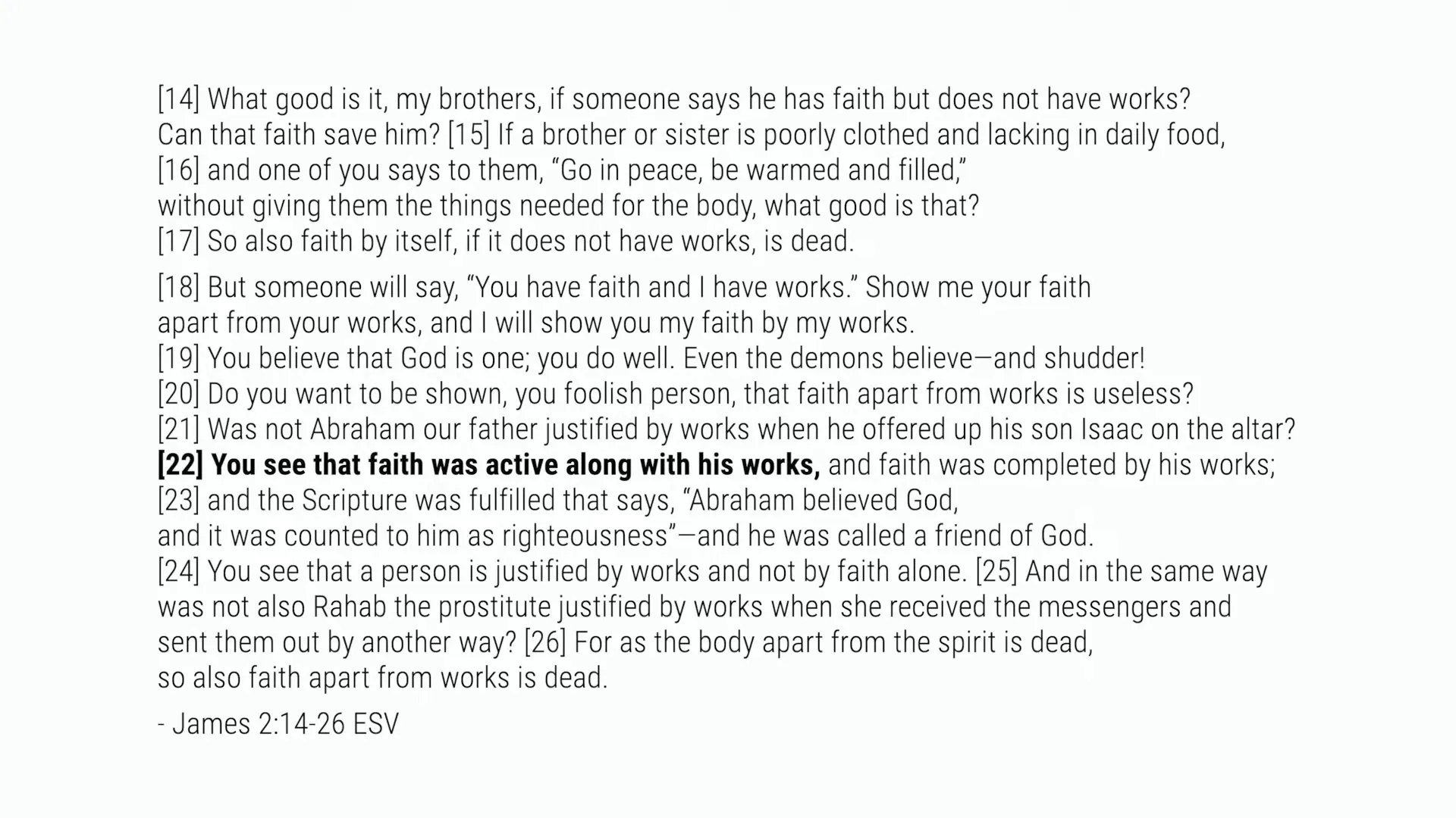 Examples of Abraham and Rahab justified by works